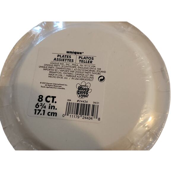 BLUE'S CLUES and You SMALL PAPER PLATES UNIQUE (16) ~ Blues Birthday Cake - Picture 2 of 2